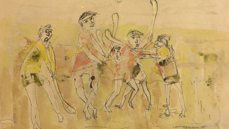 ‘The Hurlers’ by Louis le Brocquy (1947)