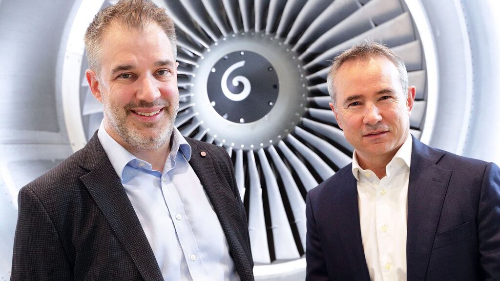 Dave O’Donovan, director of digital and mobile technologies at Aer Lingus, and Oliver Lynch, vice-president of business development at Voyego