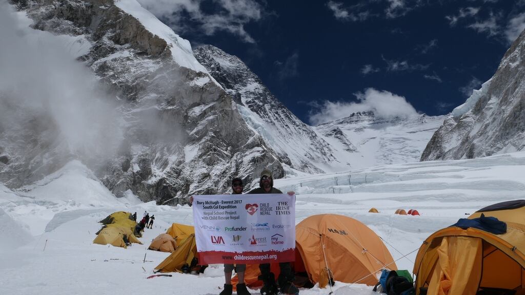 Rory McHugh and Jonathan Guidry at Camp I