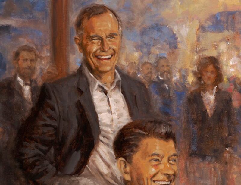 George HW Bush in Andy Thomas’s painting