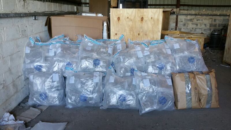 Some of the drug haul seized by gardaí in Ashbourne in Co Meath.