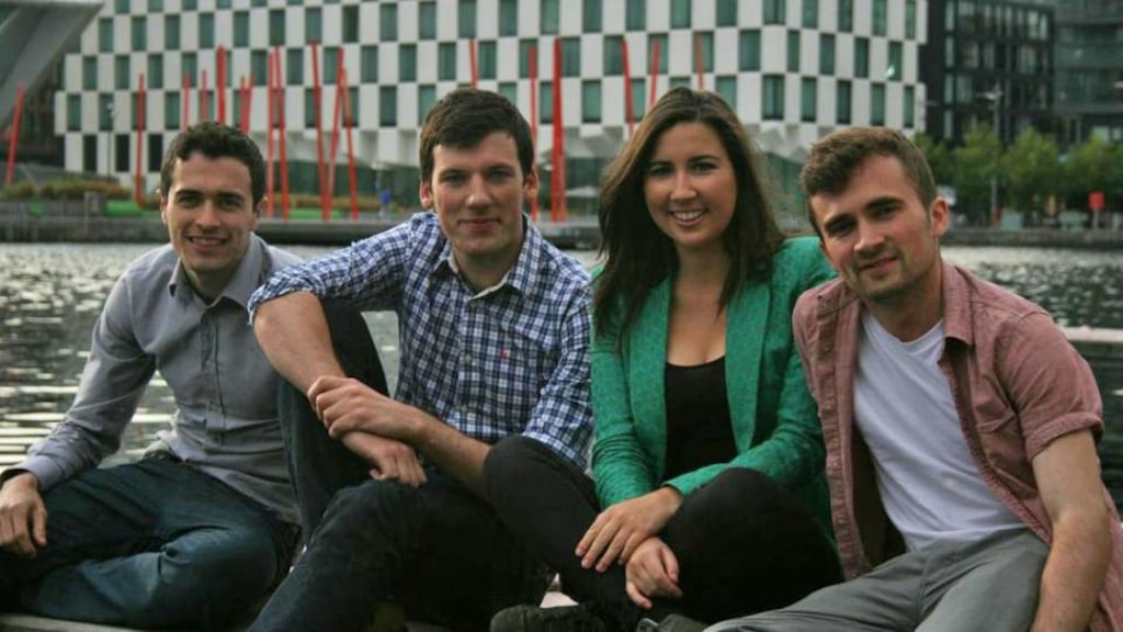 Brian McCormick (second from left) with Tim Delany, Hannah McCarthy and Gabriel Corcoran