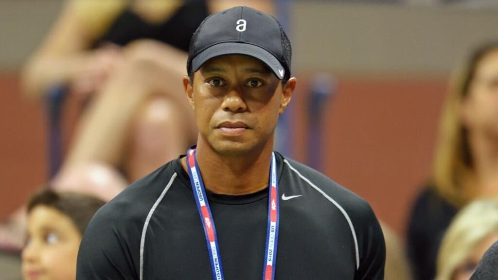 Tiger Woods attends the 2015 US Open in New York. Woods has announced he will not play competitive golf again in 2015. Photograph: AFP/DON EMMERT
