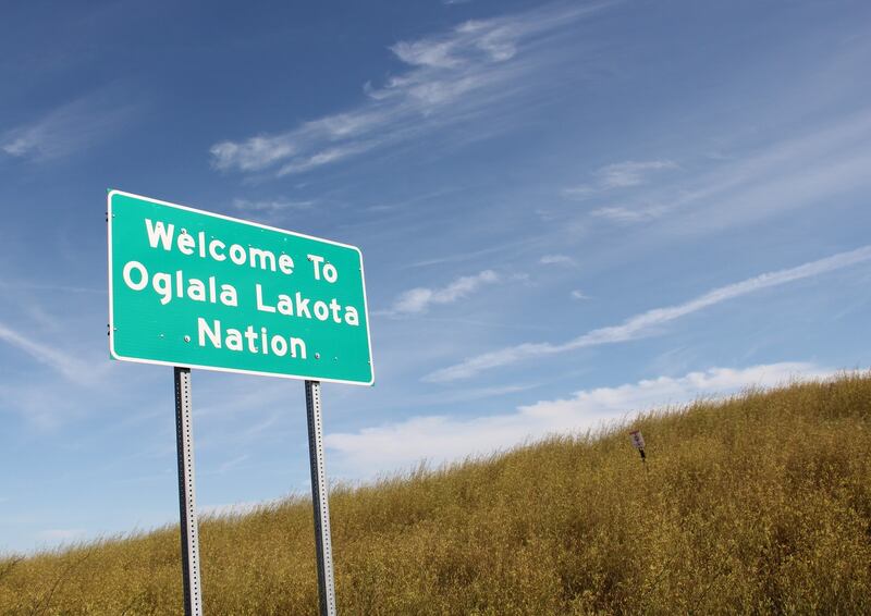 The vast Pine Ridge Reservation in South Dakota is home to the Oglala Sioux Nation. Photograph: Stephen Starr