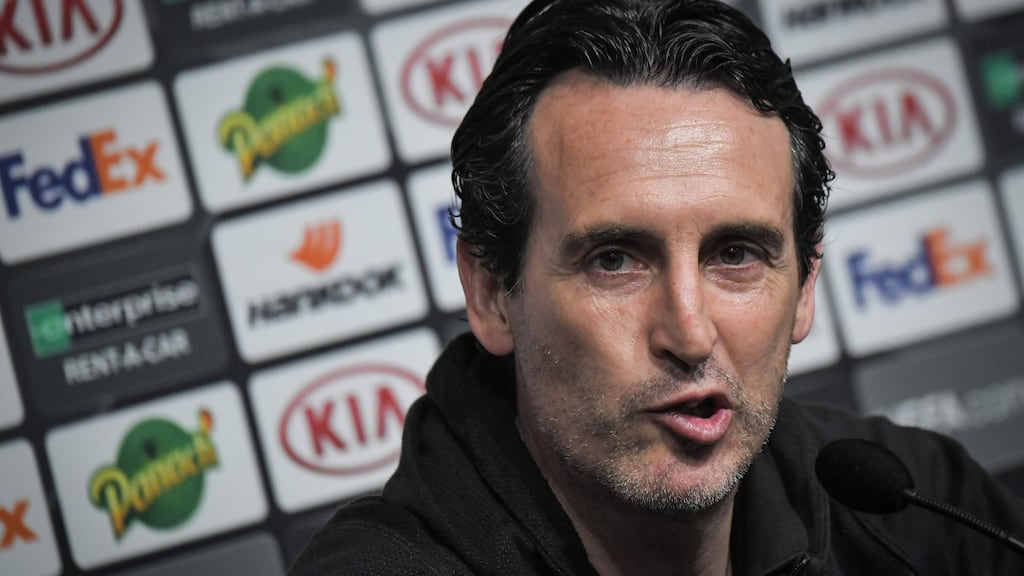 Arsenal’s head coach Unai Emery: ‘We have the habit to play a lot of matches.’ Photograph: Loic Venance/AFP/Getty Images
