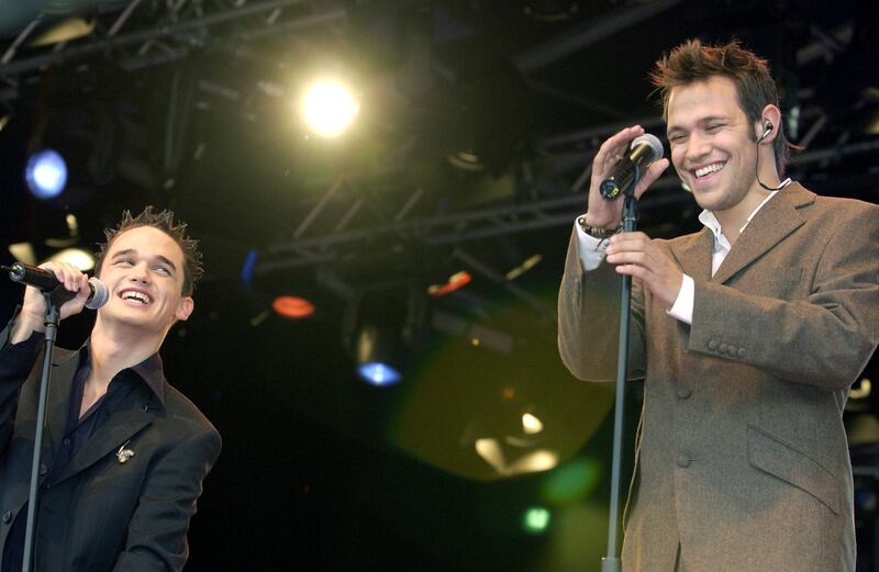 Will Young with Gareth Gates. File photograph: Getty Images