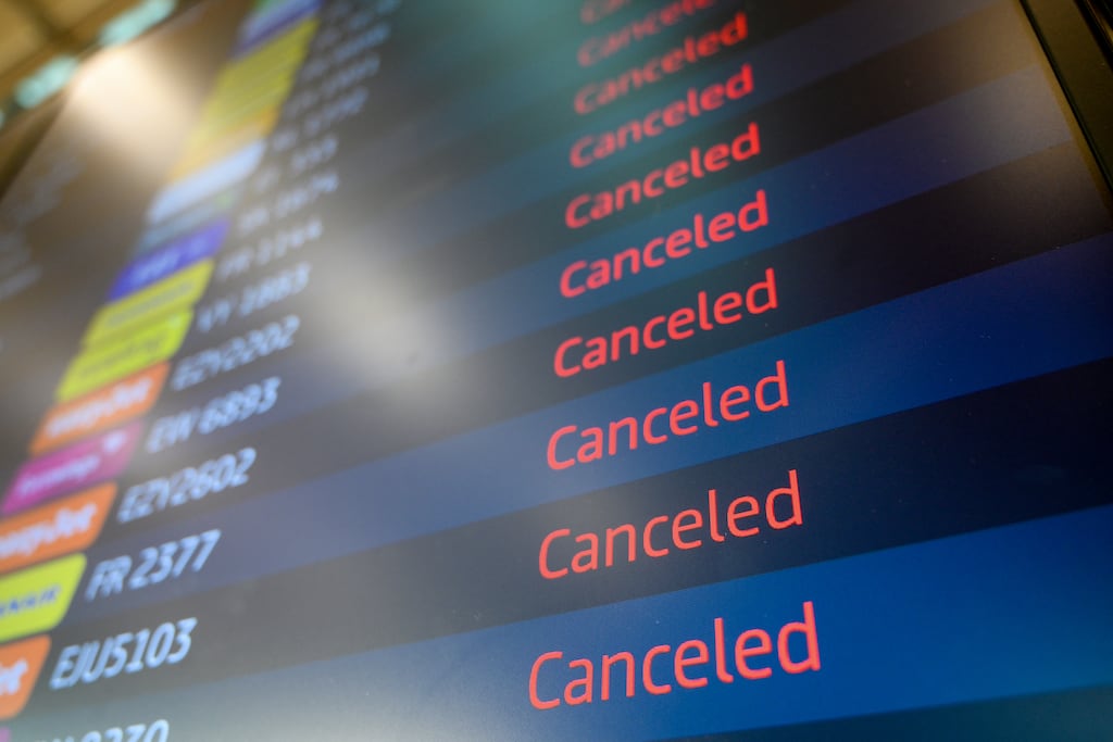 Flight operations were suspended at Munich airport. Photograph: Getty Images
