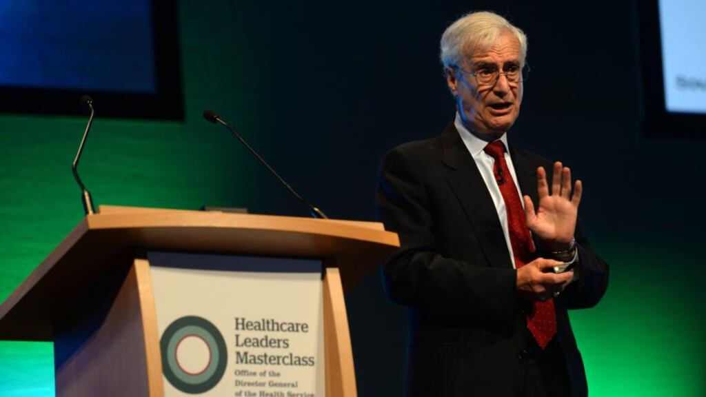 Professor Robert Kaplan: “The system needs to be reformed from within and doing it intelligently in ways that enable you to deliver the same or even better quality of care but at lower cost.” Photograph:
, Professor Emeritus, Harvard Business School, speaking at a Masterclass Programme, Driving Change and Achieving Value Bassed Healthcare, in the Convention Centre, Dublin on Thursday.Photograph; Dara Mac Dónaill / The Irish TimesPhotograph;
Dara Mac Donaill
/ The Irish Times