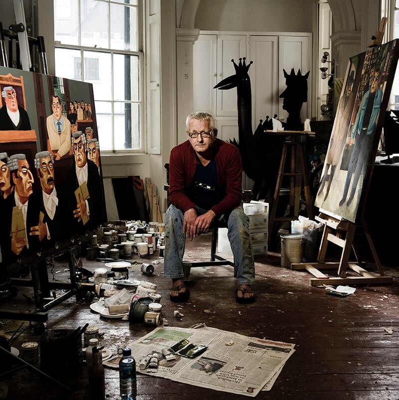 Graham Knuttel, who died in 2023, in his studio. Photograph: Eugene Langan