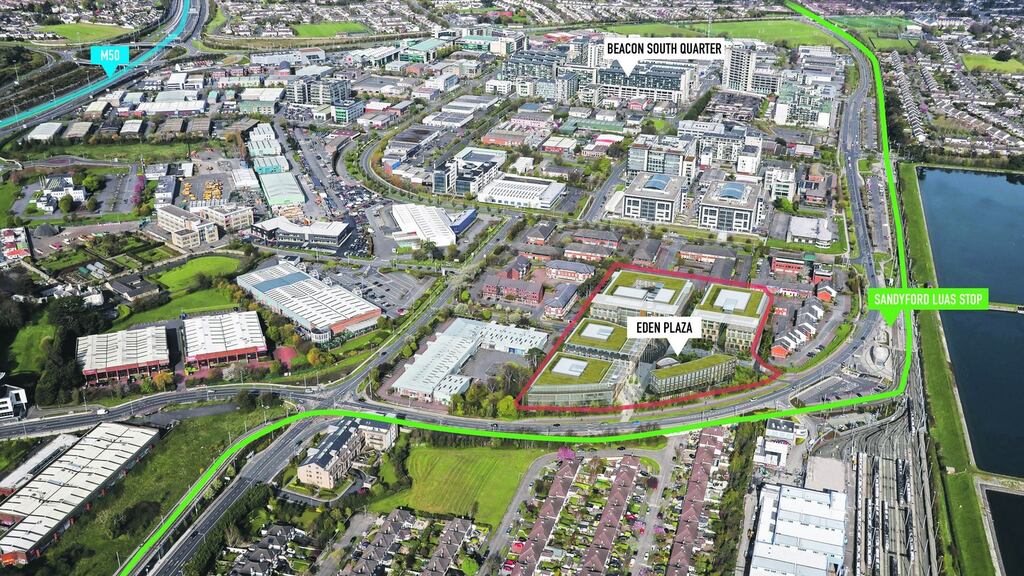 The Sandyford site, which extends to 5.26 acres on Blackthorn Avenue adjacent to Sandyford Luas stop, is on the market through CBRE
