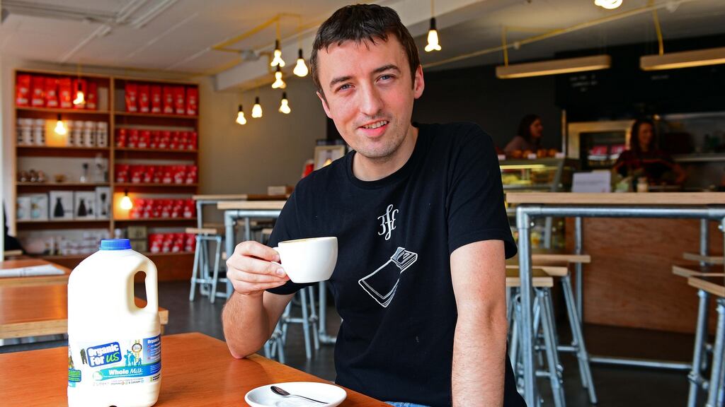 3fe owner Colin Harmon in his Lower Grand Canal Street, Dublin, premises. He said the business’s webshop is “really growing fast and that’s a huge focus for 2017”.  Photograph: Eric Luke