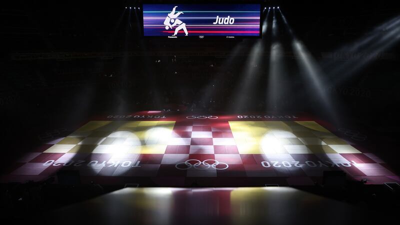 The arena before the judo competitions begin at the 2020 Tokyo Olympic Games. Photograph: Harry How/Getty