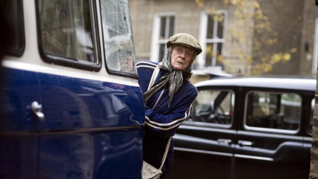 Maggie Smith as Mary Shepherd in The Lady in the Van, “the woman Jean Brodie might have become had the wheels come off”.