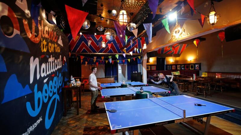 The Lighthouse in Dun Laoghaire hosts 'Ping Pong All Stars' every Wednesday night. Photograph Nick Bradshaw/The Irish Times