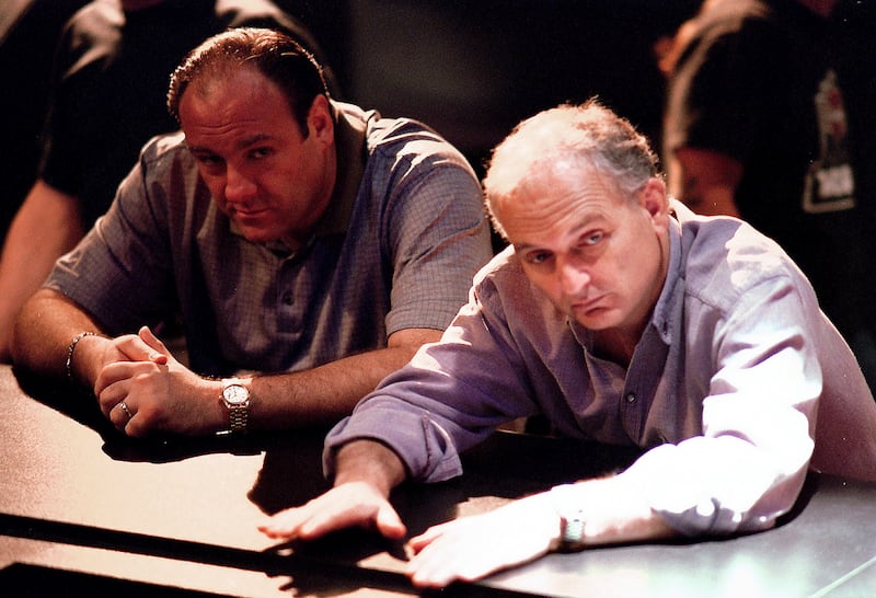 The Sopranos: James Gandolfini with the series creator, David Chase. Photograph: Getty
