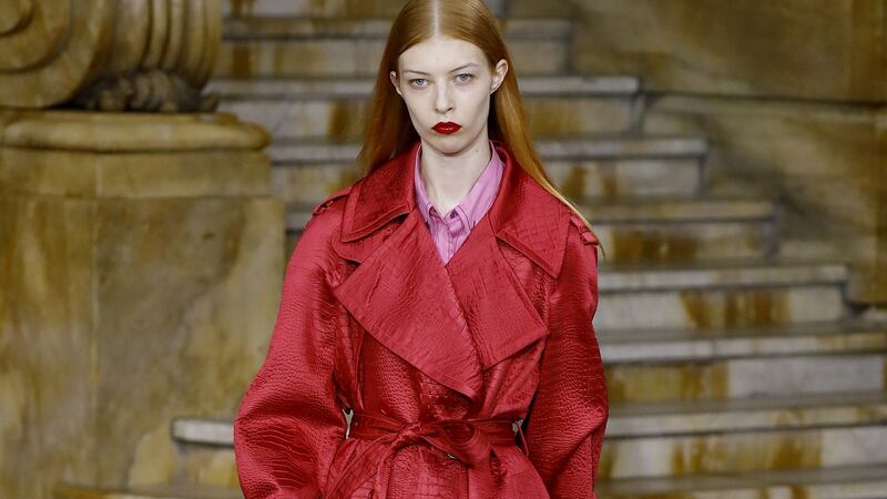 A model walks the runway for Sies Marjan during New York Fashion Week. Photograph: JP Yim/Getty Images for NYFW: The Shows.
