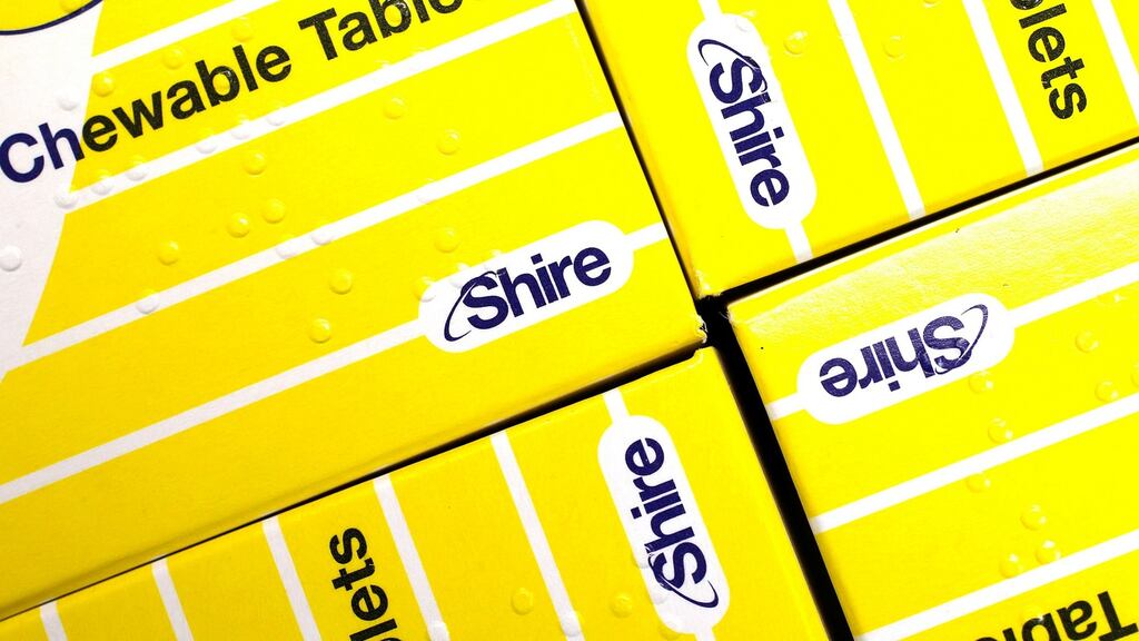 Drugmaker Shire: earnings per American depositary share, excluding some costs, will grow to between $12.70 and $13.10 this year including results from Baxalta. Photograph: Suzanne Plunkett/Reuters