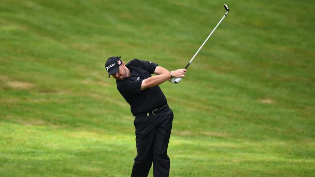 Ireland’s Shane Lowry hits from the rough during day one of the BMW PGA Championship at the Wentworth Club, Surrey. Photograph: Adam Davy/PA Wire.