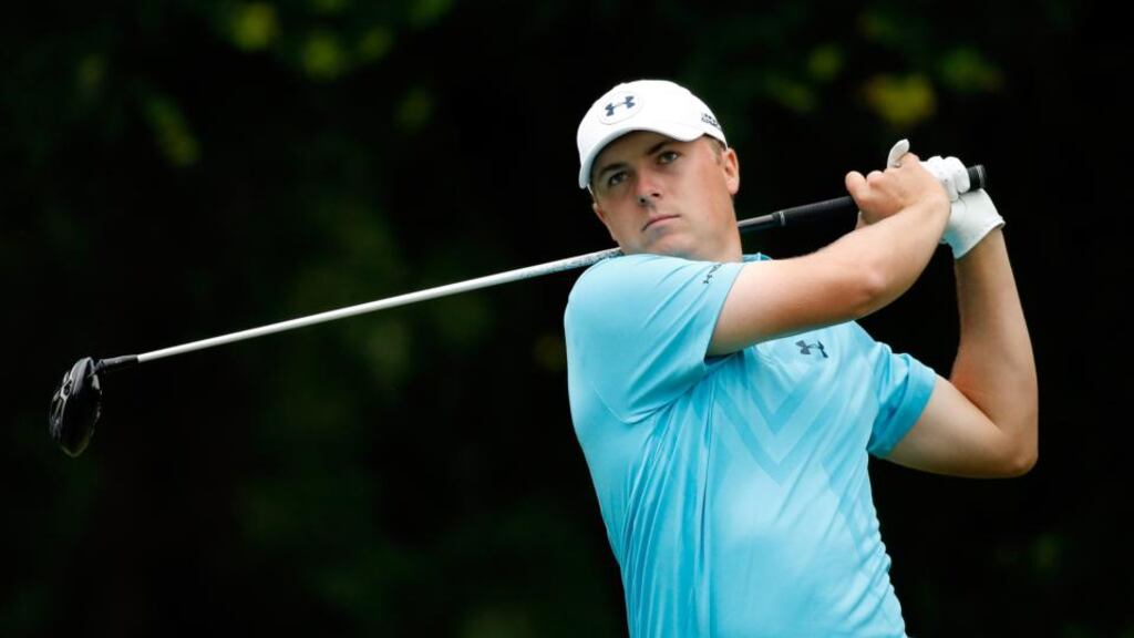 Jordan Spieth has a share of the lead after the first round of the Crowne Plaza Invitational in his native Texas. Photograph: Getty
