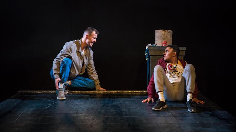 Alan Mahon and Josh Williams as Mickey and Casey in If We Got Some More Cocaine I Could Show You How I Love You.