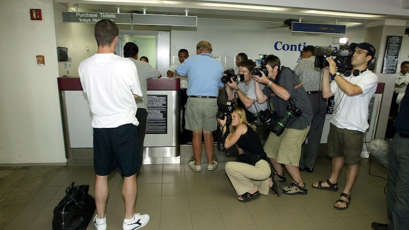 Ireland captain Roy Keane departs the World Cup. Photograph: Inpho