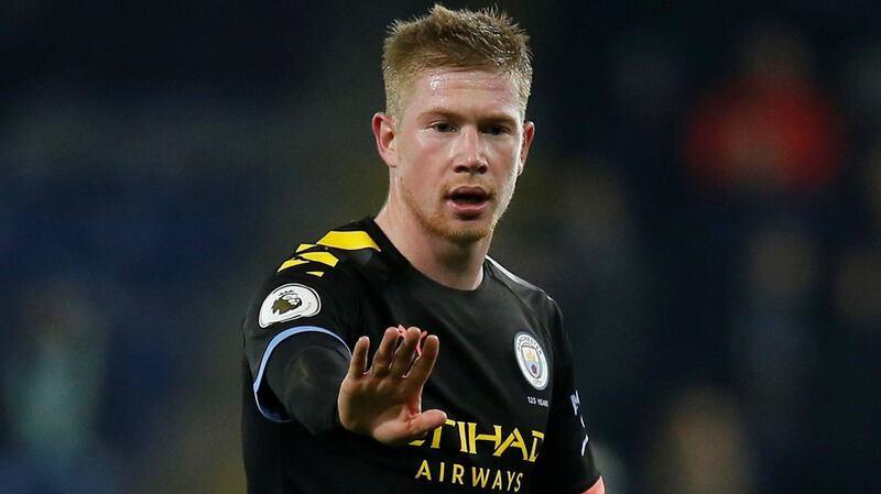 Manchester City’s Kevin De Bruyne: ‘Even the way he runs and shimmies makes you smile.’ Photograph: Andrew Yates/Reuters