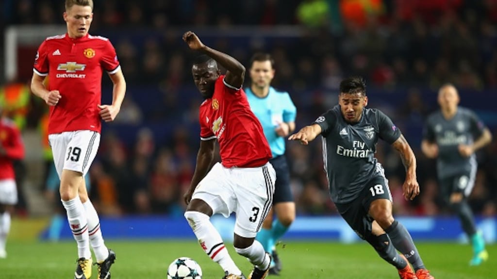Eric Bailly is in line to return for Manchester United this weekend. Photograph: Michael Steele/Getty Images