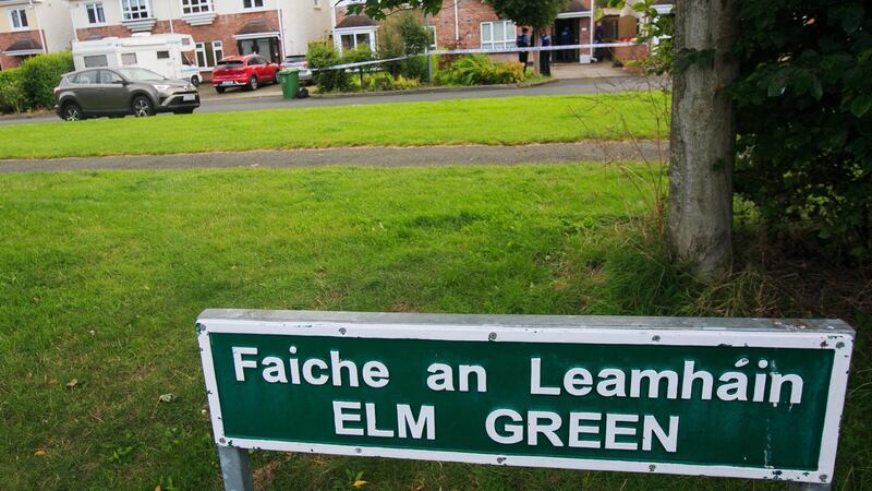 The scene of the  shooting in  Griffeen Glen Park, Lucan. Photograph: Collins