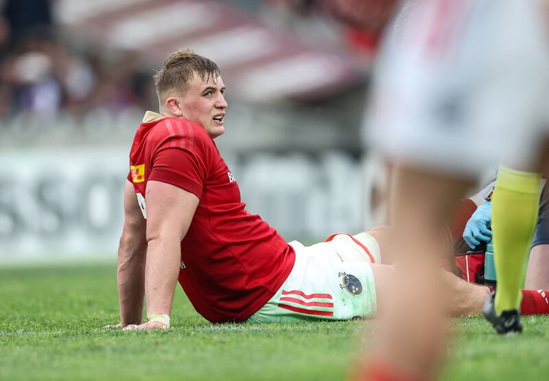 Munster's Gavin Coombes against Bordeaux on April 12th, 2025. Photograph: Billy Stickland/Inpho