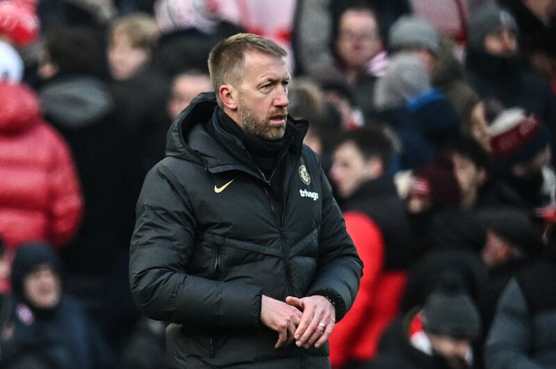 Graham Potter: Chelsea's coach is confronted with an embarrassment of riches and a huge panel following the club's spending spree. Photograph: Paul Ellis/AFP via Getty Images