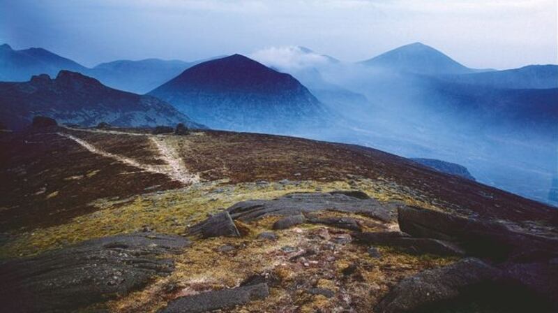 The Mourne Mountains, a granite mountain range located in County Down in the south-east of Northern Ireland