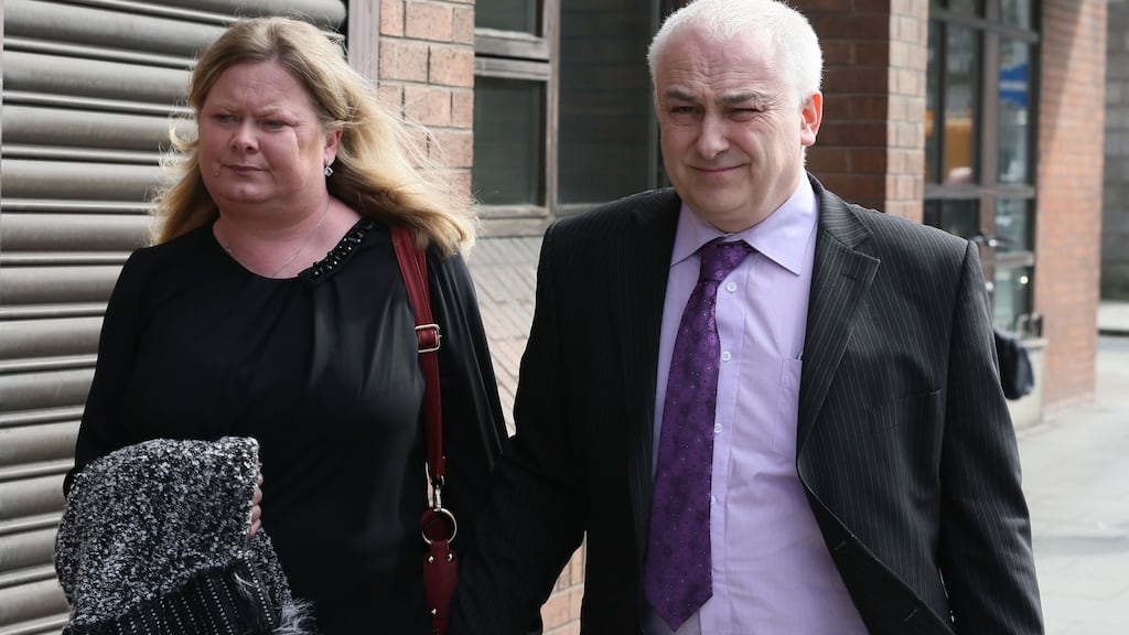 William and Rosemary Mahon from Pottingham Commons, Moyvore, Co. Westmeath pictured leaving the Four Courts. Photograph: Courts Collins