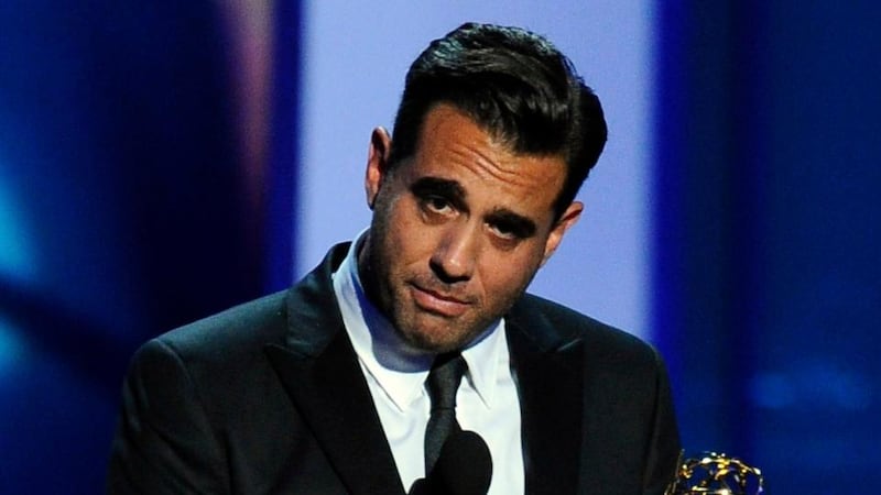 Bobby Cannavale accepts the award for outstanding supporting actor in a drama series for his role on Boardwalk Empire. Photograph: Chris Pizzello/Invision/AP