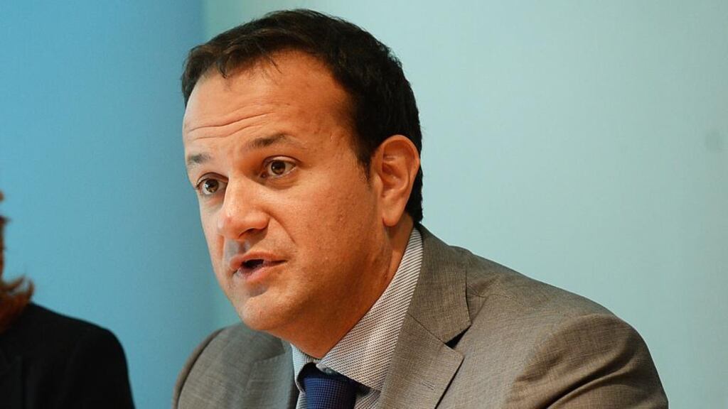 Minister for Health Leo Varadkar met with the team of three international cancer experts today. Photograph: Cyril Byrne / The Irish Times