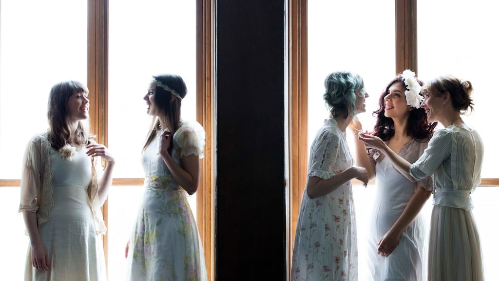 Louise O’Connor, Emily Noble, Marina Oracolo, Eva Torró and Emily Callanan at the launch of the Cork French Film Festival.