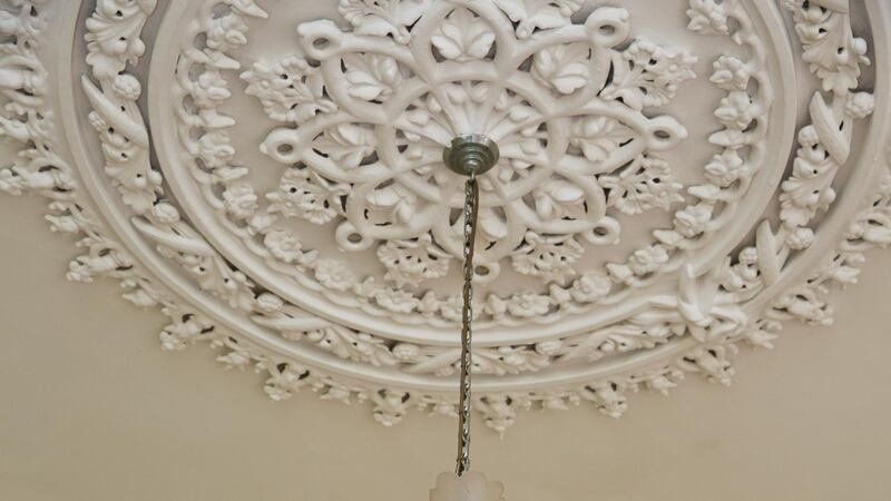 An ornate chandelier