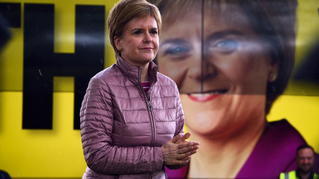 Scottish National Party leader Nicola Sturgeon’s push for a second independence referendum means the stakes are high in the Holyrood contest. Photograph: Andy Buchanan/Pool/AFP via Getty