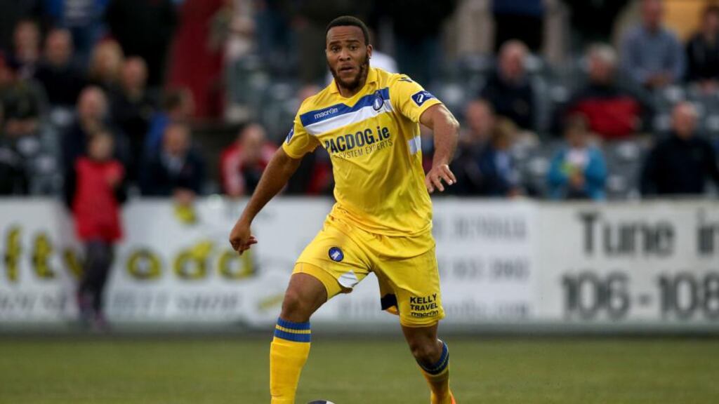 Galway defender Sam Oji scored a last-minute own-goal at Eamonn Deacy Park. Photograph: Inpho