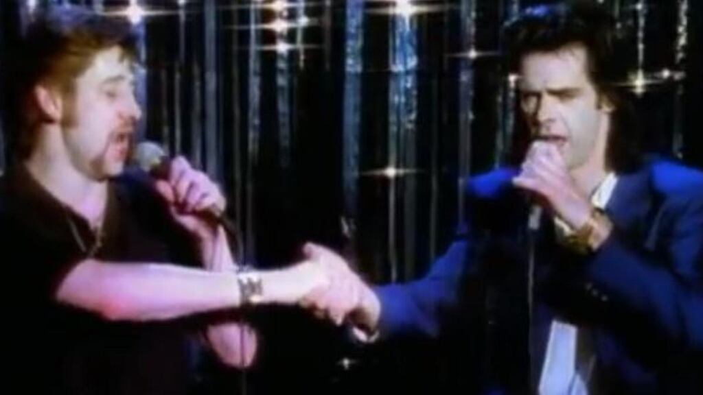 Shane MacGowan and Nick Cave duet on What a Wonderful World’ in 1992