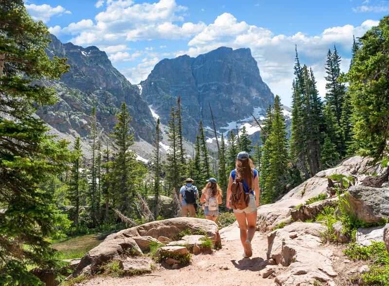 Hiking on Emerald Lake Trail, Rocky Mountains National Park, Colorado. Photograph: iStock
