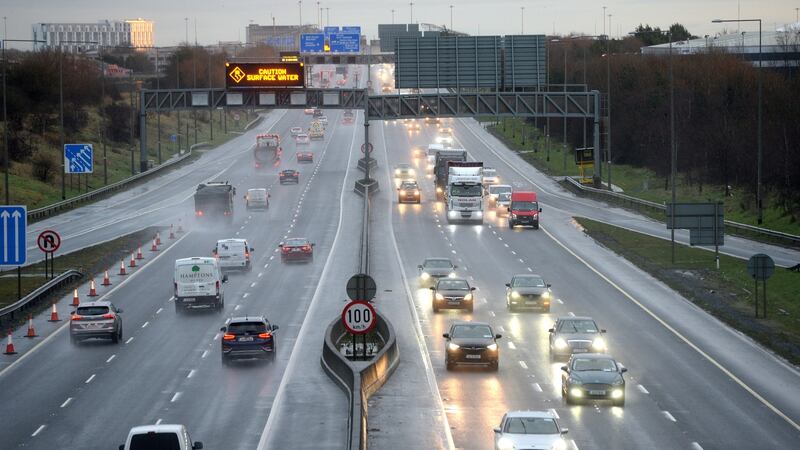 Traffic on the M50 Dublin. Commuting is an issue for many employees. Photograph: Dara Mac Dónaill/The Irish Times