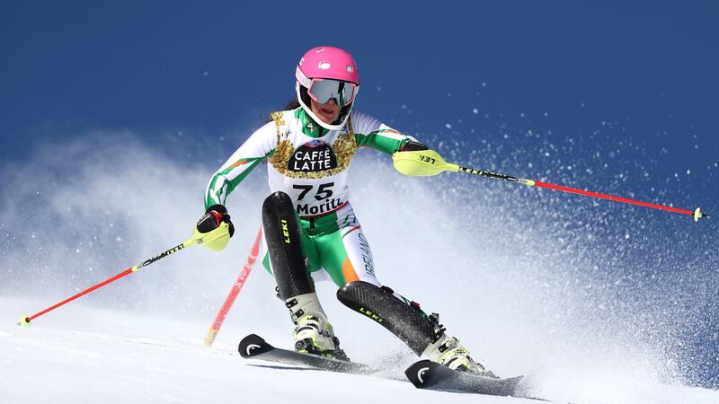 Tess Arbez of Ireland: “I’m better in giant slalom but I try to do both. GS is more technical but you have to be even stronger for slalom.” Photograph by Julian Finney/Getty Images