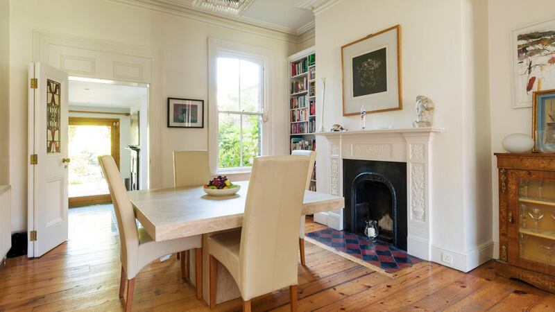 The property’s original features such as fireplaces, floorboards and coving are all intact