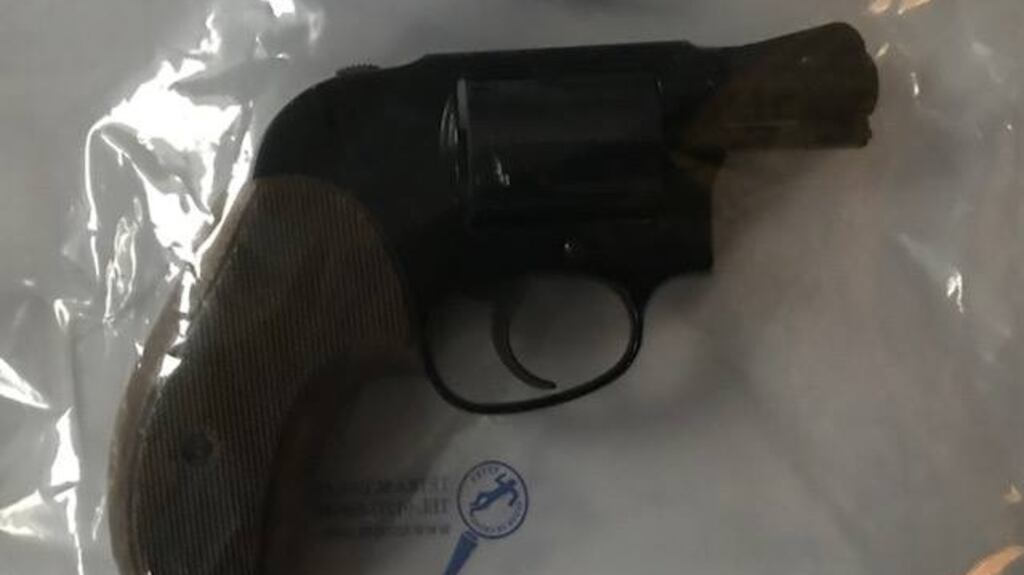 Firearm seized by gardaí during the search of a house on Sheriff Street in Dublin