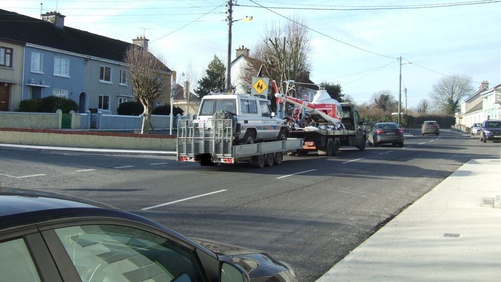 A helicopter was seized by gardai as it was being driven through Caherconlish, Co Limerick.