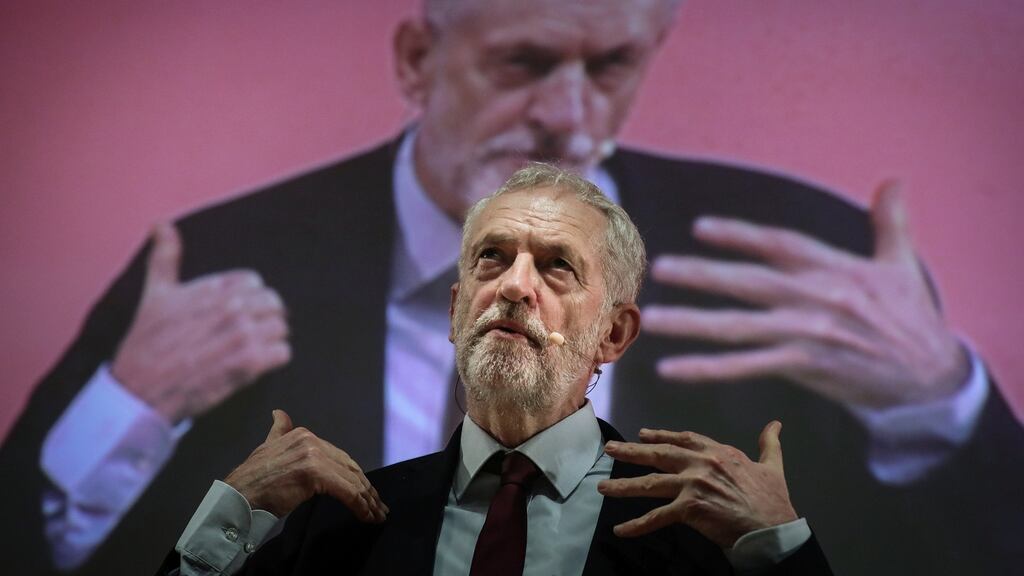 Labour leader Jeremy Corbyn plans to table a motion of no confidence in Thersa May. Photograph: EPA/MARIO CRUZ