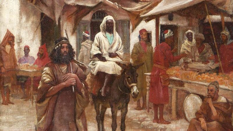 The Market Place, Tangier by Aloysius O’Kelly, made €9,500 (€4,000-€6,000) at Adam’s.