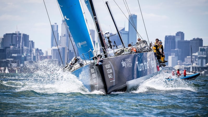 Team Turn the Tide on Plastic set out on Leg 4 of the Volvo Ocean Race, from Melbourne to Hong Kong. Photograph: Jesus Renedo/Volvo Ocean Race