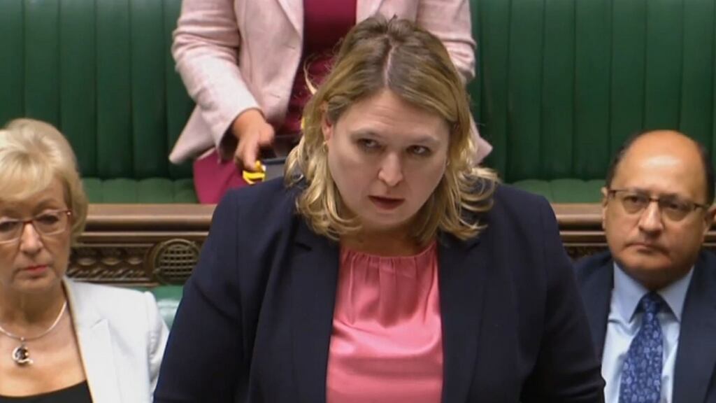 Northern Ireland Secretary Karen Bradley gives an update to MPs in the House of Commons, London on Thursday on the restoration of Northern Ireland Government. Photograph: PA
