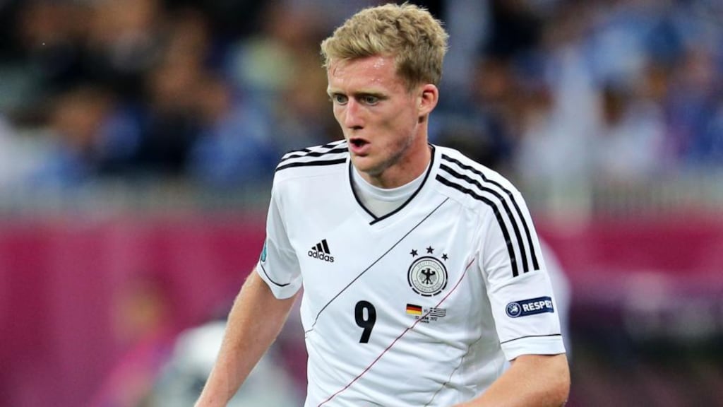 Andre Schurrle in action for Germany during the 2012 European Championships. Photograph: Joern Pollex/Getty Images